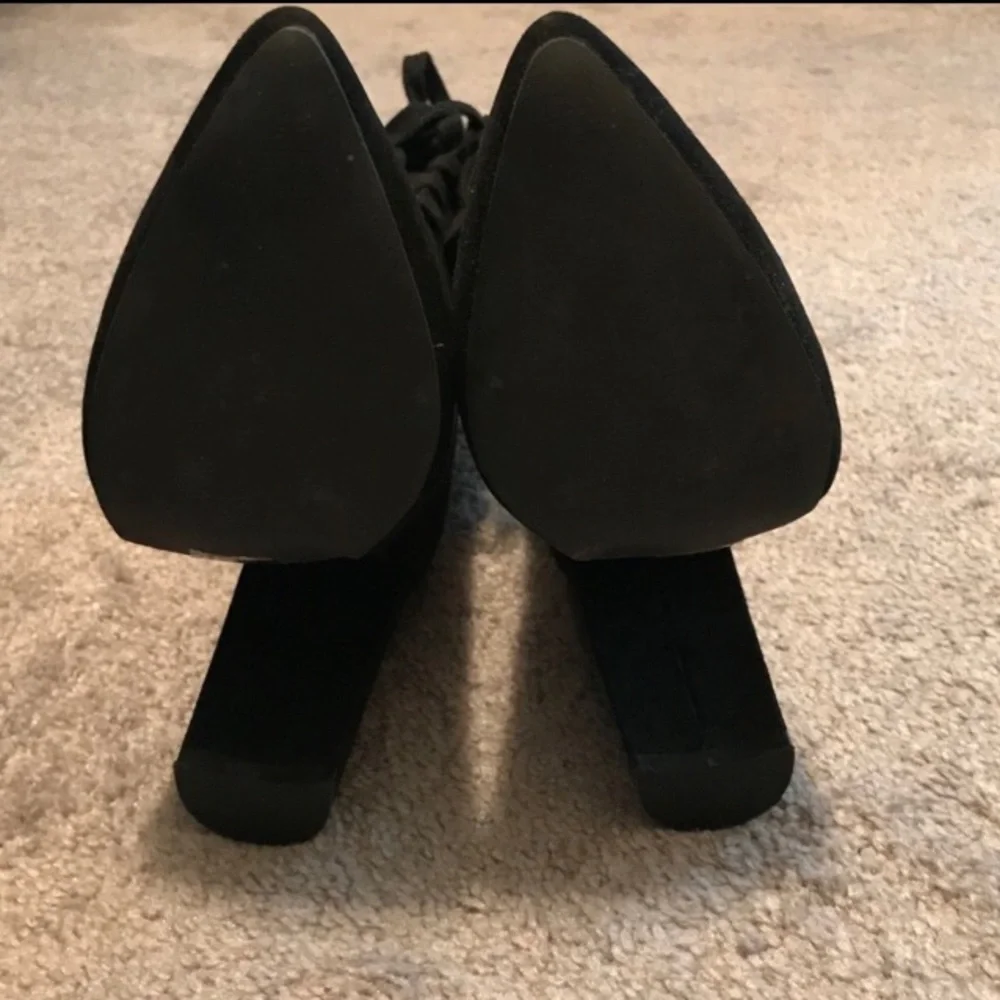 ASOS • “ELICIA” Black Lace-up Heeled Booties - Picture 8 of 13